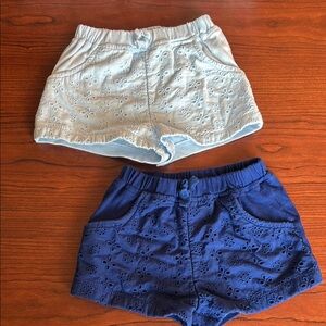 First Impressions- Baby Eyelet Shorts bundle(2)